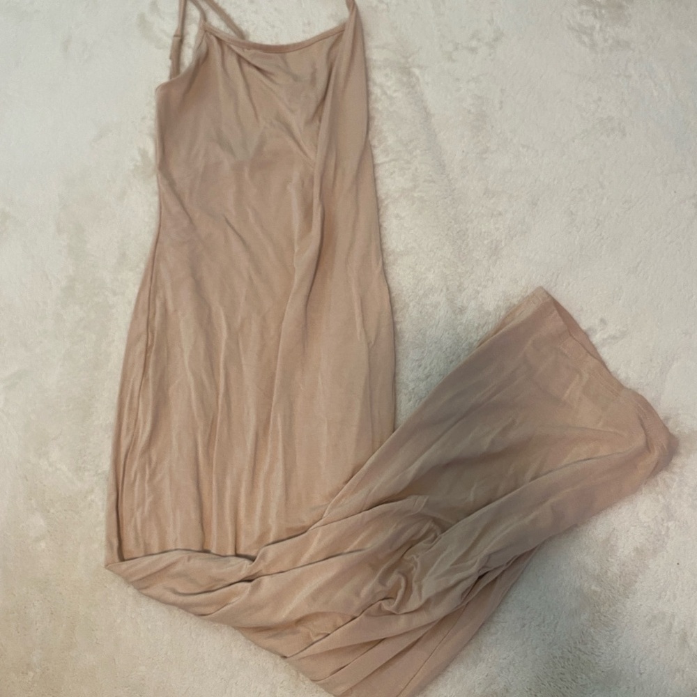 SHEIN Tan Spaghetti Strap Dress